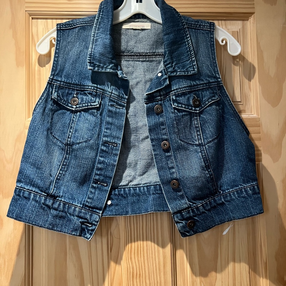 Denim throw over